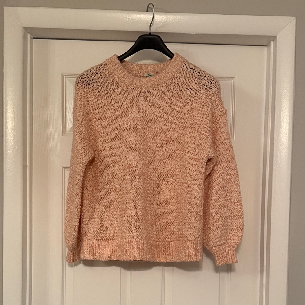 Madewell Peach Knit Crew Neck Sweater